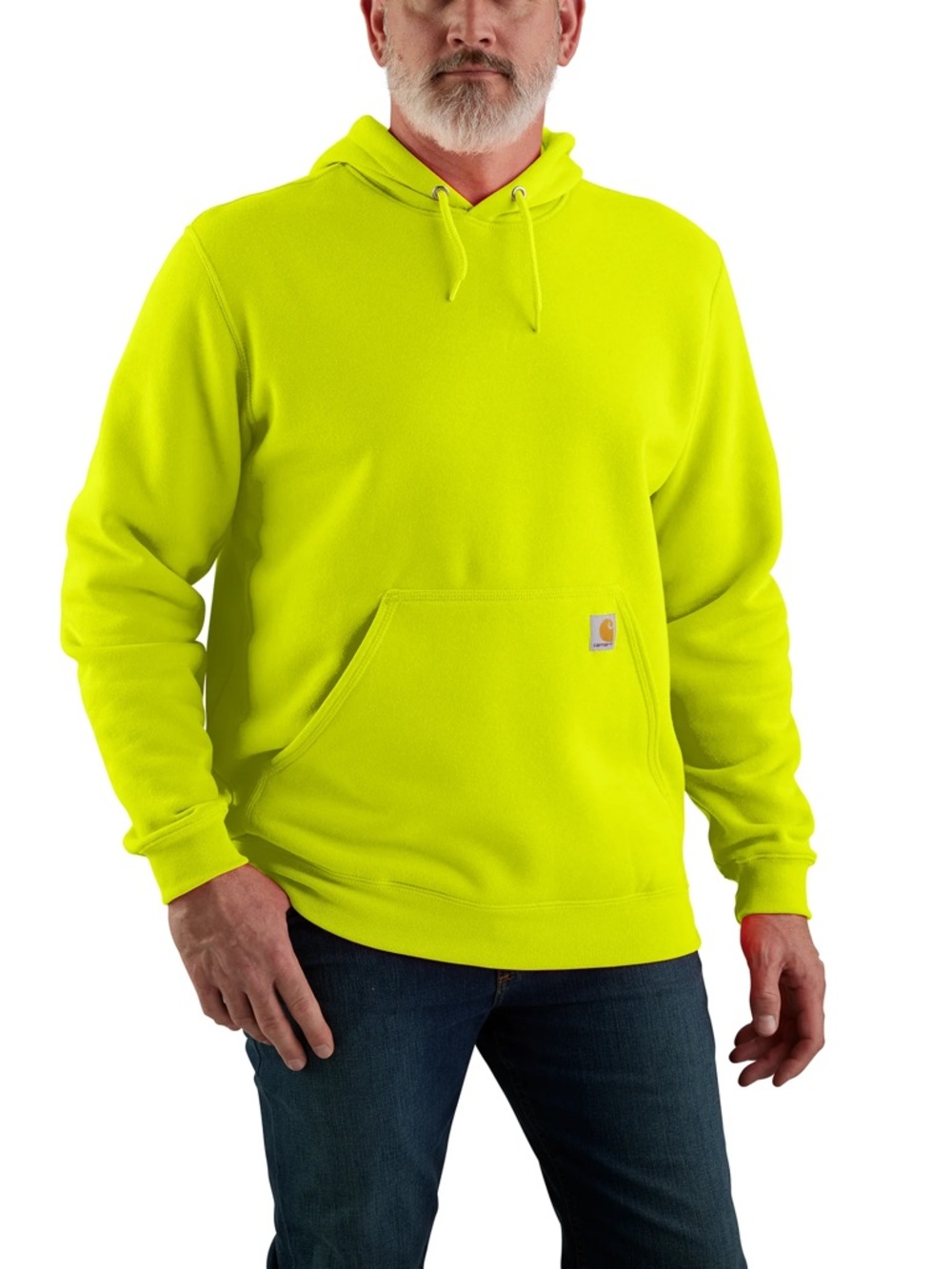 Carhartt hoodie sweatshirt mens small S neon loose fit high visibility outdoor